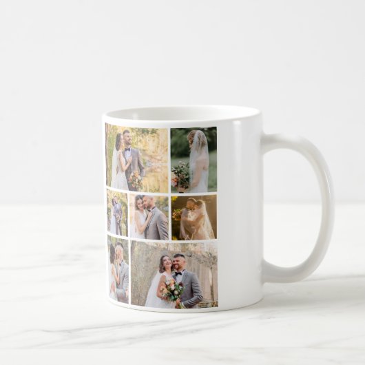 Erstellen Sie Ihre eigene 7-Foto-Hochzeitskollekti Kaffeetasse (Rechts)