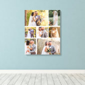 Erstellen Sie Ihre eigene 7-Foto-Hochzeitskollekti Leinwanddruck (Insitu (Holzboden))