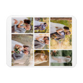 Erstellen Sie Ihre eigene 7-Foto-Hochzeitskollekti Magnet (Horizontal)