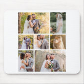 Erstellen Sie Ihre eigene 7-Foto-Hochzeitskollekti Mousepad (Vorne)