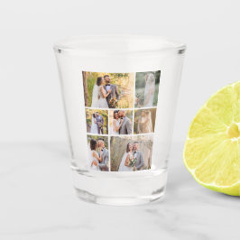 Erstellen Sie Ihre eigene 7-Foto-Hochzeitskollekti Schnapsglas