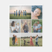 Erstellen Sie Ihre eigene 7 FotoCollage Fleecedecke (Vorderseite)