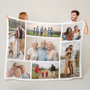 Erstellen Sie Ihre eigene 7 FotoCollage Fleecedecke