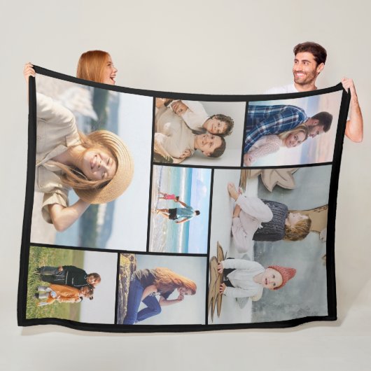 Erstellen Sie Ihre eigene 7 FotoCollage Fleecedecke (Beispiel)