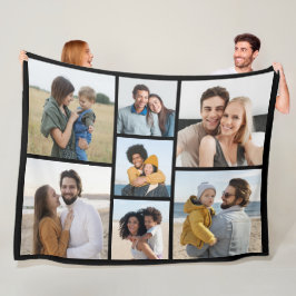 Erstellen Sie Ihre eigene 7 FotoCollage Fleecedecke