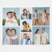 Erstellen Sie Ihre eigene 7 FotoCollage Fleecedecke (Vorderseite (Horizontal))