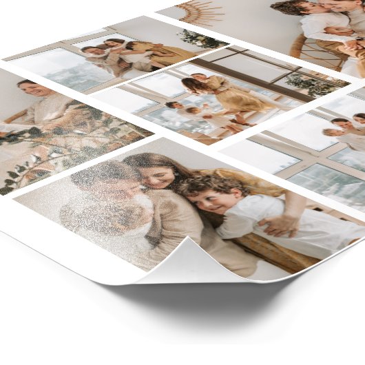 Erstellen Sie Ihre eigene 7 FotoCollage Fotodruck (Ecke)