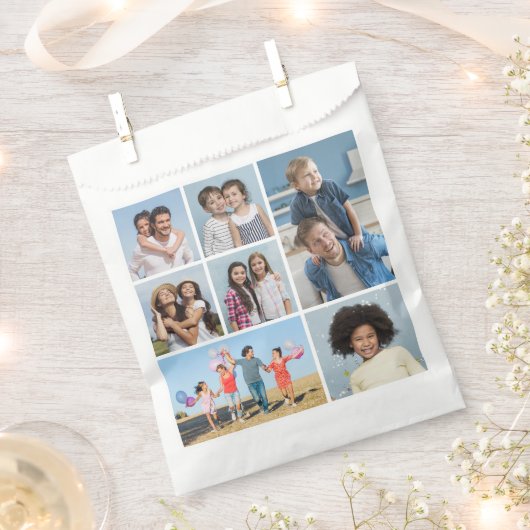 Erstellen Sie Ihre eigene 7 FotoCollage Geschenktütchen (Ausgeschnitten)