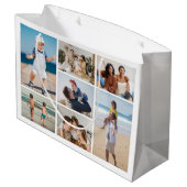 Erstellen Sie Ihre eigene 7 FotoCollage Große Geschenktüte (Rückseite Schrägansicht)
