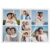 Erstellen Sie Ihre eigene 7 FotoCollage Große Geschenktüte (Rückseite)