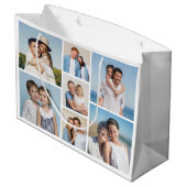 Erstellen Sie Ihre eigene 7 FotoCollage Große Geschenktüte (Rückseite Schrägansicht)