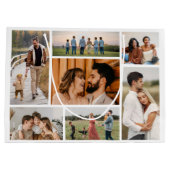 Erstellen Sie Ihre eigene 7 FotoCollage Große Geschenktüte (Rückseite)