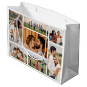 Erstellen Sie Ihre eigene 7 FotoCollage Große Geschenktüte (Rückseite Schrägansicht)