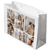 Erstellen Sie Ihre eigene 7 FotoCollage Große Geschenktüte (Rückseite Schrägansicht)