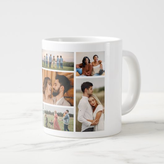 Erstellen Sie Ihre eigene 7 FotoCollage Jumbo-Tasse (Vorderseite Rechts)