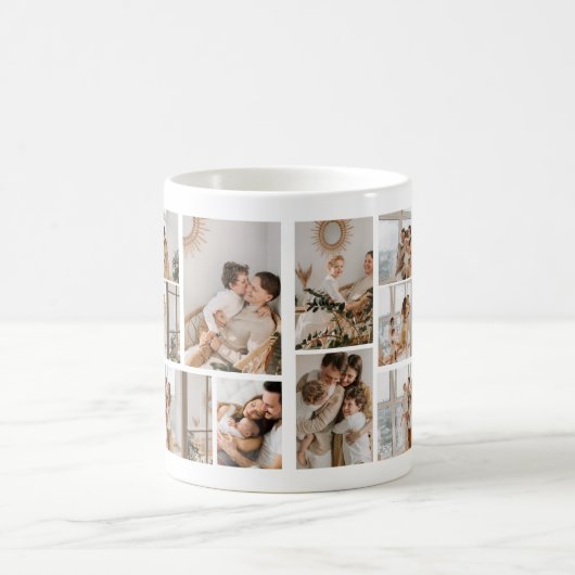 Erstellen Sie Ihre eigene 7 FotoCollage Kaffeetasse (Mittel)