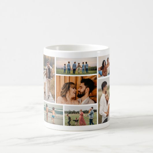 Erstellen Sie Ihre eigene 7 FotoCollage Kaffeetasse (Mittel)
