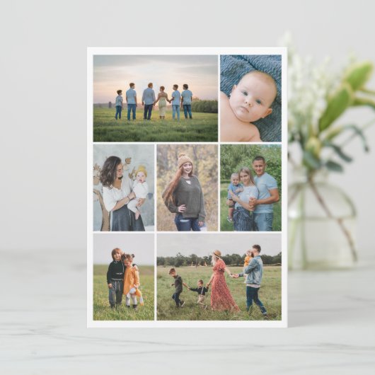 Erstellen Sie Ihre eigene 7 FotoCollage Karte (Stehend Vorderseite)