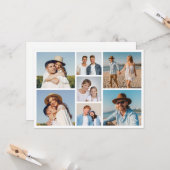Erstellen Sie Ihre eigene 7 FotoCollage Karte (Vorderseite/Rückseite Beispiel)