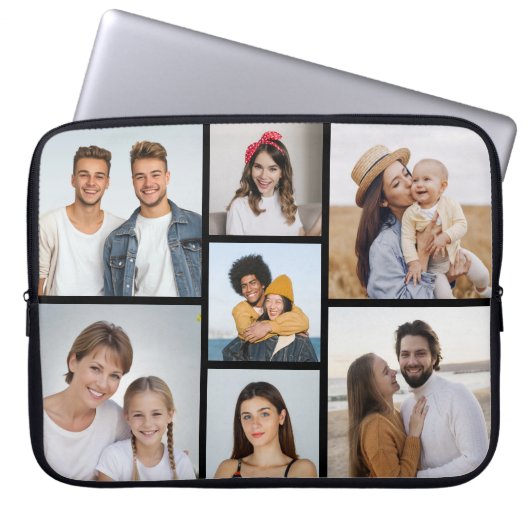 Erstellen Sie Ihre eigene 7 FotoCollage Laptopschutzhülle (Vorderseite)