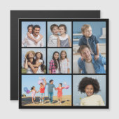 Erstellen Sie Ihre eigene 7 Fotocollage Magnetkart Magnetkarte (Vorne/Hinten)