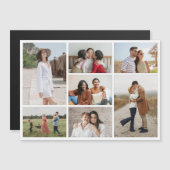 Erstellen Sie Ihre eigene 7 Fotocollage Magnetkart Magnetkarte (Vorne/Hinten)