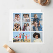 Erstellen Sie Ihre eigene 7 FotoCollage Mitteilungskarte (Vorderseite/Rückseite Beispiel)