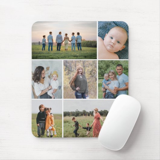 Erstellen Sie Ihre eigene 7 FotoCollage Mousepad (Mit Mouse)