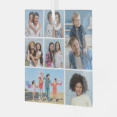 Erstellen Sie Ihre eigene 7 FotoCollage Ornament Aus Glas (Vorderseite links)