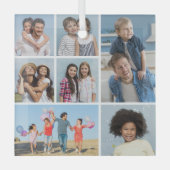 Erstellen Sie Ihre eigene 7 FotoCollage Ornament Aus Glas (Vorderseite)