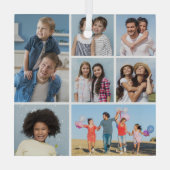 Erstellen Sie Ihre eigene 7 FotoCollage Ornament Aus Glas (Rückseite)