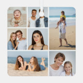 Erstellen Sie Ihre eigene 7 FotoCollage Ornament Aus Metall (Rückseite)