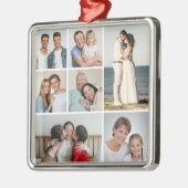 Erstellen Sie Ihre eigene 7 FotoCollage Ornament Aus Metall (Links)