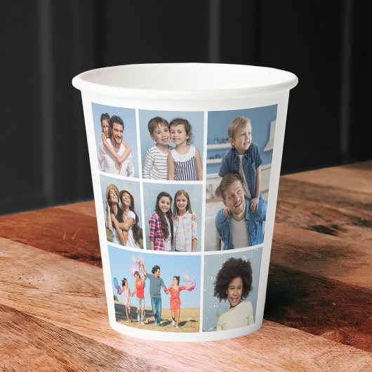 Erstellen Sie Ihre eigene 7 FotoCollage Pappbecher
