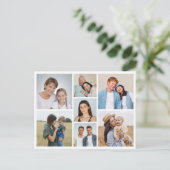 Erstellen Sie Ihre eigene 7 FotoCollage Postkarte (Stehend Vorderseite)