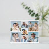 Erstellen Sie Ihre eigene 7 FotoCollage Postkarte (Stehend Vorderseite)