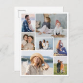 Erstellen Sie Ihre eigene 7 FotoCollage Postkarte (Vorne/Hinten)