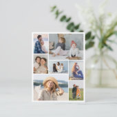 Erstellen Sie Ihre eigene 7 FotoCollage Postkarte (Stehend Vorderseite)