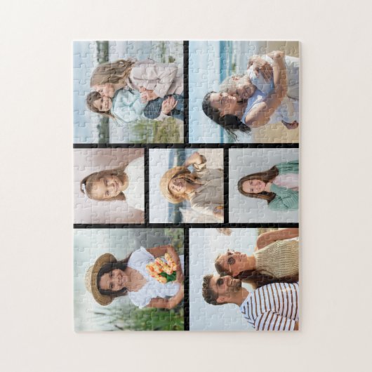 Erstellen Sie Ihre eigene 7 FotoCollage Puzzle (Vertikal)