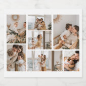 Erstellen Sie Ihre eigene 7 FotoCollage Schaumweinetikett (Einzelnes Label)