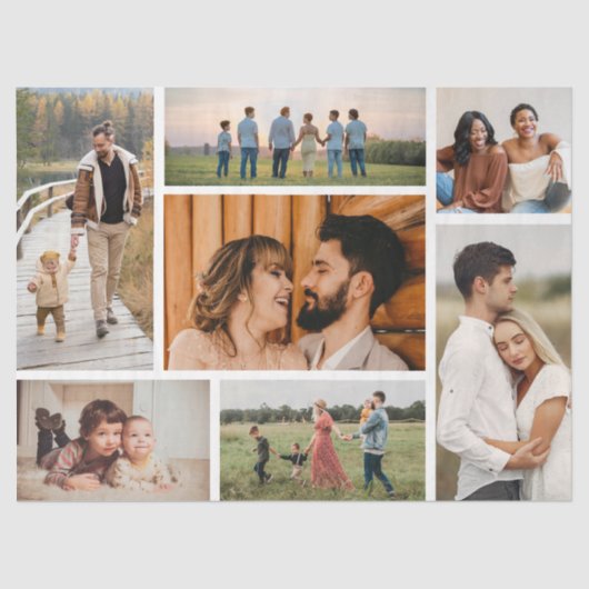 Erstellen Sie Ihre eigene 7 FotoCollage Seidenpapier (Vorderseite)