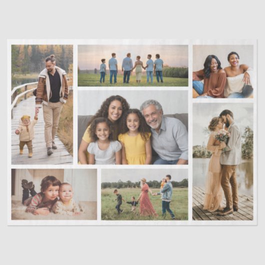 Erstellen Sie Ihre eigene 7 FotoCollage Seidenpapier (Vorderseite)
