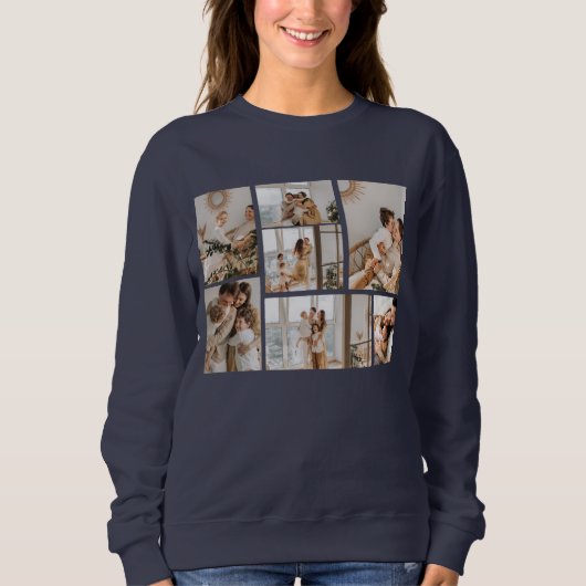 Erstellen Sie Ihre eigene 7 FotoCollage Sweatshirt (Vorderseite)