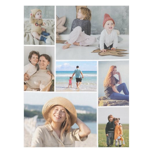 Erstellen Sie Ihre eigene 7 FotoCollage Tischdecke (Vorderseite)