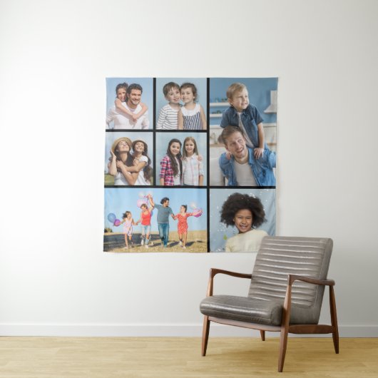 Erstellen Sie Ihre eigene 7 FotoCollage Wandteppich (Beispiel)