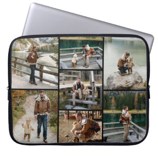 Erstellen Sie Ihre eigene 7 Fotomaterial Collage E Laptopschutzhülle