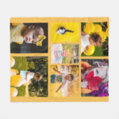 Erstellen Sie Ihre eigene 7 Fotomaterial Gelb Fleecedecke (Vorderseite (Horizontal))