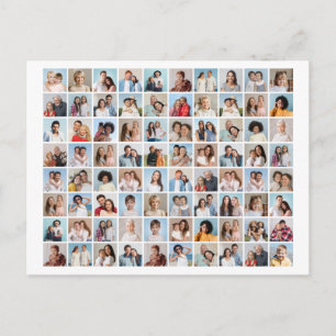 Erstellen Sie Ihre eigene 80-Foto-Collage Postkarte