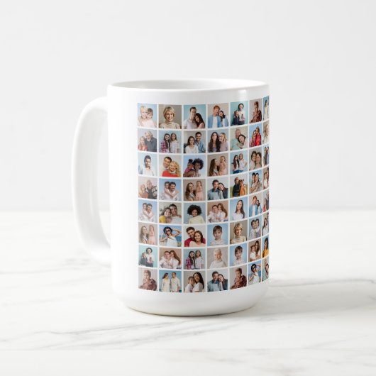 Erstellen Sie Ihre eigene 80-FotoCollage Kaffeetasse (Vorderseite Links)
