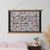 Erstellen Sie Ihre eigene 88 FotoCollage Wandteppich Mit Holzrahmen (Schlafzimmer)